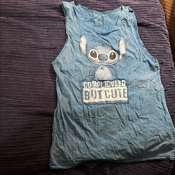 Stitch, complicated but cute  woman’s Tank Top - Picture 1 of 8
